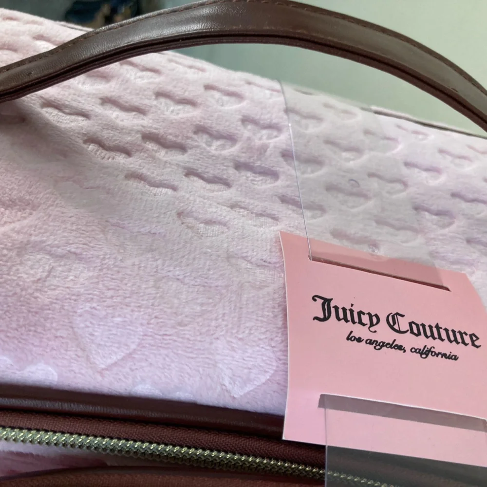 Juicy Couture Pink Cosmetic Travel Case with Bottle